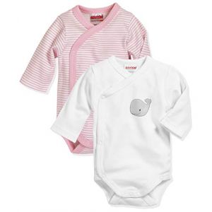 Image de Playshoes Schnizler Mixte b Wickel-body 1/1-arm 2er Pack Wal Body - Mixte Enafnt - rose 14 - 44