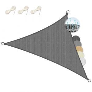 Sol Royal Voile d'ombrage 600x600x600 cm Anthracite - SolVision HS9 - HDPE Tissus respirant - Protection solaire et UV