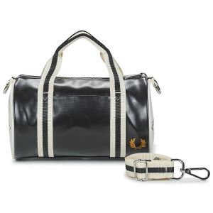 Fred Perry Classic Mini Barrel Black/Ecru - Dufflebag - noir - Onesize - gid://shopify/Metaobject/68981162221,Faux cuir