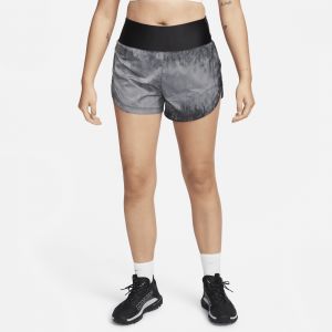 Nike Short de running Repel taille mi-haute avec sous-short int&eacute;gr&eacute; 8 cm Trail pour femme - Noir - Taille L (FR 46-48) - Female