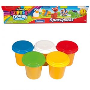 Image de Lexibook Coffret de 5 pâte à modeler Softee : Couleurs classiques, CRDOUGH2