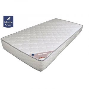 Nuits D'or Matelas 120x200 Hauteur 18 Cm Mousse Haute Résilence HR 30 Kg/m3 Soutien Ferme Orthopédique + Protège Matelas OFFERT Doux rve 120 200