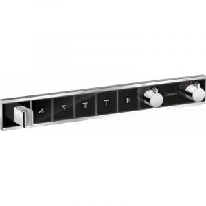 Hansgrohe RainSelect set encastré pour 5 consommateurs, Coloris: chrome/noir - 15358600