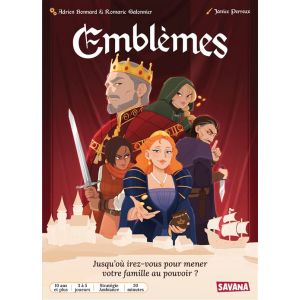 SAVANA Emblèmes - Jeu de Société Stratégique Familial - Luttez pour le Pouvoir dans un Royaume Divisé - Jeu de Cartes dès 10 Ans - 3 à 5 Joueurs, 20 Minutes