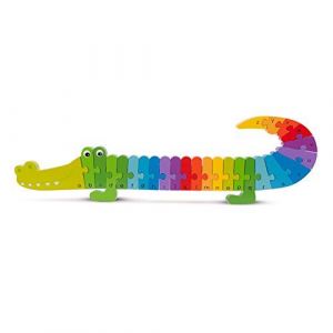 Image de New Classic Toys Alphabet Puzzle Crocodile Wood Learning Toy