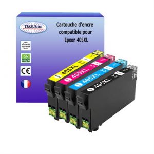 4 Cartouc s compatibles avec Epson WF 3820DWF, WF 3825DWF, WF 4820DWF remplace Epson 405XL