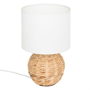 Atmosphera Lampe à poser boule Sand jacinthe beige