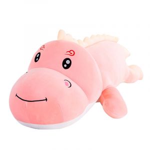 Dam Oreiller extra doux et moelleux design dinosaure rose. 80 cm.