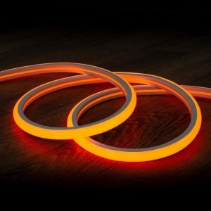 Gaine Néon Led Flexible Dimmable 7.5w/M 220v Ac 120led/M Semi-Circulaire 180° Orange Ip67 Sur Mesure Coupe Tous Les 100cm 1m