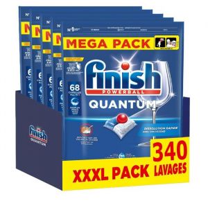 Finish Quantum Pastilles Lave-Vaisselle - Elimine Les Taches Tenaces - 340 Tablettes Lave-Vaisselle