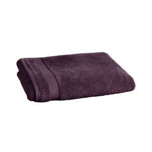 Serviette de toilette en coton éponge bouclette ATLANTIQUE aubergine
