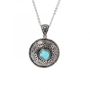 Amazonia - Pendentif Tuup en Argent massif & Turquoise 1.5 ct