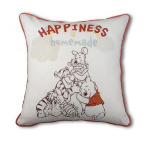 Zorlu - Coussin Disney Winnie Happiness Homemade -Maison du Bonheur- 45x45 cm