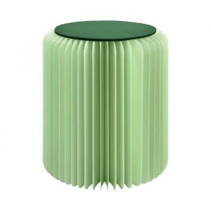 Remember Tabouret En Papier Papillon H42cm - Vert -