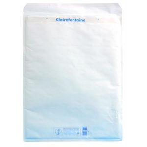 Clairefontaine 7358C - Paquet filmé de 10 pochettes matelassées N°10, kraft blanc à bulles, 90 g/m², 345x470 (dim. intérieures)