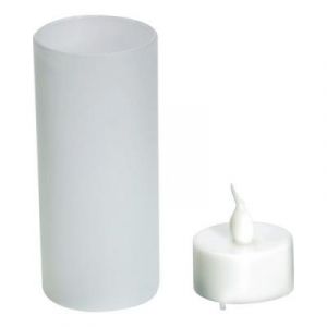 Lunartec Bougie chauffe-plat à LED avec photophore