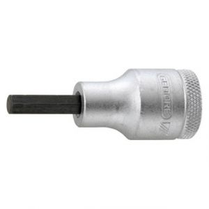 Gedore Embout de vissage 1/2'' pour vis femelle à 6 pans, Cote s/plats : 10 mm, Long. 140 mm -