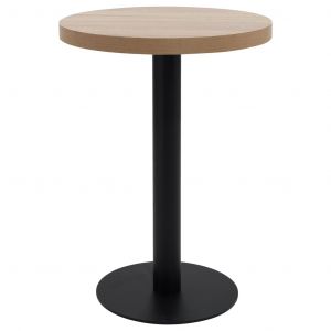 VidaXL Table de Bistro MDF Marron Clair 60 cm