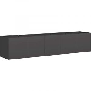 VidaXL Jardini&egrave;re noir 200x40x40 cm acier lamin&eacute; &agrave; froid