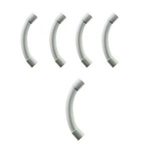 Zenitech - Lot de 5 courbes pour tube IRL Ø25mm - Gris