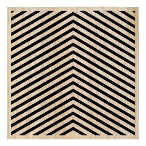 Atmosphera Panneau d&eacute;coratif mural Eileen 58x58cm chevrons cr&eacute;ateur d'int&eacute;rieur