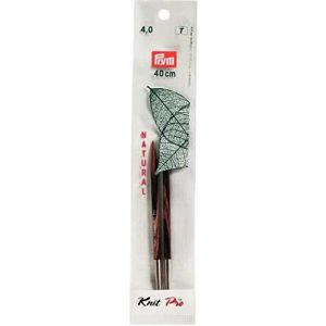 Prym 223352 Aiguilles à tricoter circulaires Natural colorées courtes 8,7 cm 4,00 mm, bois, multicolore, 4 mm