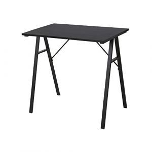 Bureau compact en fibre de bois et acier noir