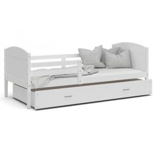 Lit Enfant Matis 90x190 (Sans Matelas ) Blanc - blanc Livré avec le sommiers et tiroir. - Blanc - blanc