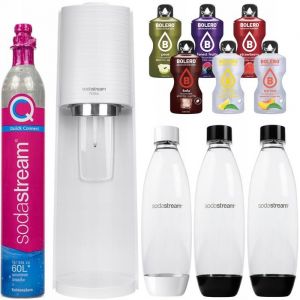 Sodastream Terra White saturateur + une bouteille + 1L Fuse bottles Two-pack Black + Bolero