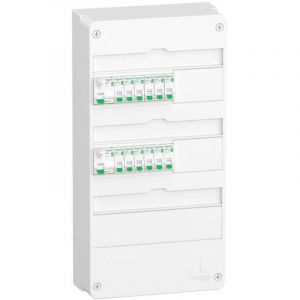 Schneider Electric Tableau pr&eacute;-&eacute;quip&eacute; - Logement type T3/T4 - 3 rang&eacute;es - 13 modules - XE - Resi9 - R9HPNFC15134P