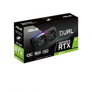 Image de Asus GeForce RTX Dual 3060 Ti O8G Mini V2 (LHR)