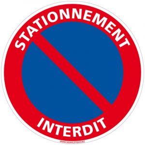 Panneau de Signalisation pvc 1 mm. Panneau Interdiction. Panneau Parking, Panneau d'information pvc. Taille au choi - Stationnement interdit