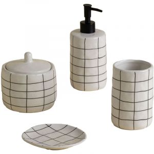Ensemble de salle de bain en grès Yolven Noir