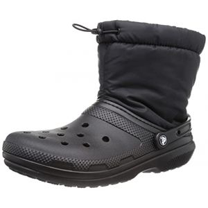 Crocs Classic Lined Neo Puff Boot, Botte de Neige Mixte, Noir, 38/39 EU