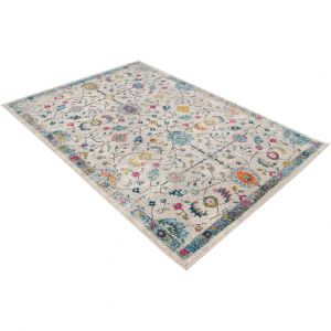 Deladeco Tapis coloré pour salon ethnique rectangle berbère Athlone 133x190 Multicolore