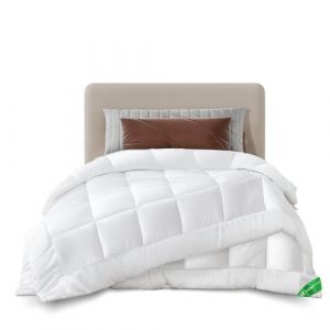 Couette 4 saisons doux 3 en 1 avec rembourrage polyester 500gsm 135x200cm blanc