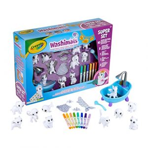 Crayola Washimals, Super Set XXL Masques et Costumes, pour colorier et Faire Prendre Un Bain aux bébés Animaux, Jouet et Cadeau pour Enfants, à partir de 3 Ans, 74-7461