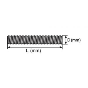 Image de VisWood Tige filetée, classe 4.8 D (mm) 6