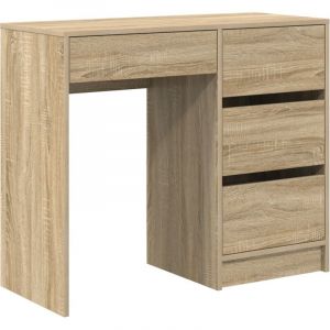 VidaXL Bureau Ch&ecirc;ne sonoma 90 x 37,5 x 75 cm Bois d'ing&eacute;nierie