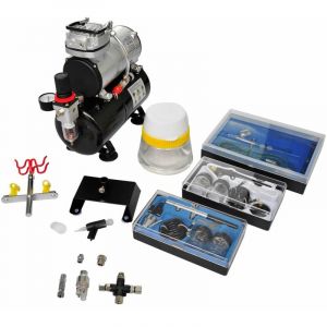 VidaXL Kit compresseur Airbrush professionnel avec 3 pistolets