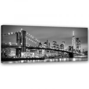 Feeby - Image sur toile, Pont de Brooklyn New York - 120x40