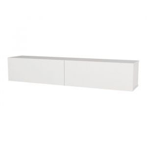 Meuble TV mural Nolven 160 x 32 x 30 cm blanc [en.casa]