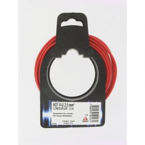 Image de Dhome Fil H07 V-U 2,5 mm² - Longueur 5 m - Rouge