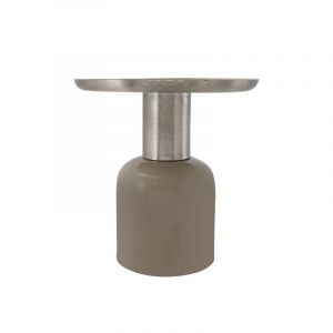Prix Table d'Ap Design Yeza 40cm Taupe & Argent