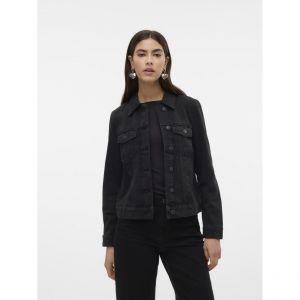 Vero Moda Femme Vmzorica Ls Denim Jacket Mix Noos Veste En Jean, Black Denim, XS EU