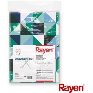 Rayen Housse pour Table à Repasser Clip, 130 x 47 cm, Carreaux Multicolores, polyuréthane, 47 x 130 cm