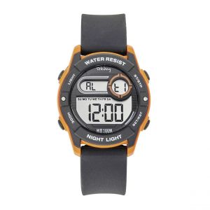 Tekday Montre femme - 654909 Bracelet R&eacute;sine Noir