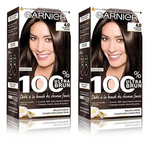 Image de Garnier 100% Ultra Brun Coloration permanente 4.0 Le Châtain Intense