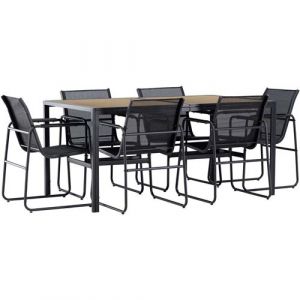 Ensemble table de repas et 6 chaises ext&eacute;rieures Lampedusa