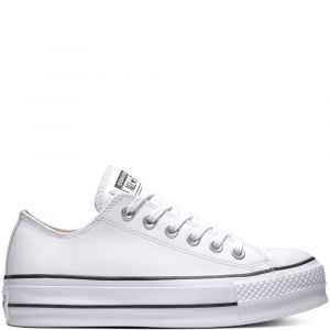 Converse Chaussures casual Chuck Taylor All Star Lift Clean Platform Basses Cuir Blanc - Taille 37,5